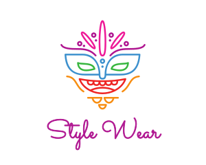 Colorful Mask Outline logo design