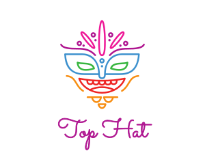 Colorful Mask Outline logo design