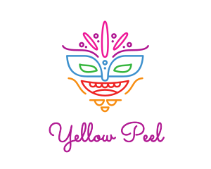 Colorful Mask Outline logo design