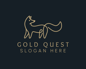 Gold Fox Animal logo design