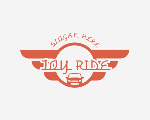 Retro Car Wings logo design