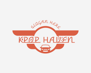 Retro Car Wings logo design