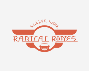 Retro Car Wings logo design