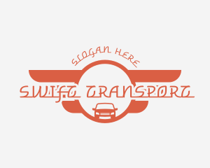 Retro Car Wings logo design