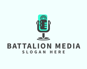 Podcast Media Mic logo design