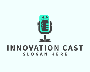 Podcast Media Mic logo design