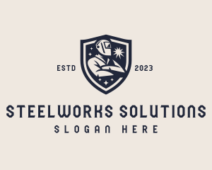 Restoration Welding Shield logo design