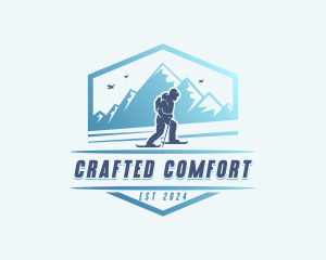 Survival Mountain Snowshoeing logo design