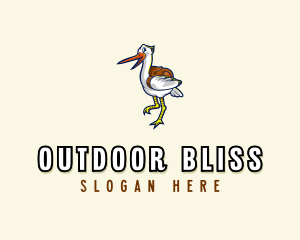 Stork Backpacking Camper logo design