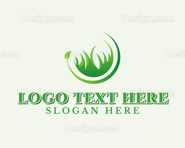 Lawn Grass Landscaping Logo