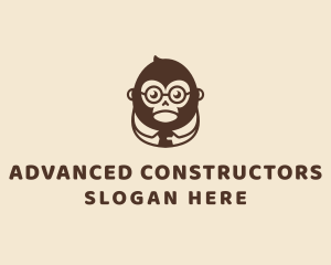 Monkey Boss Businessman logo design