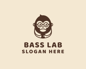 Monkey Boss Businessman logo design