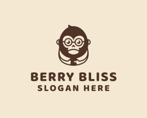 Monkey Boss Businessman logo design