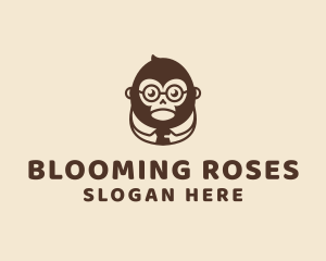 Monkey Boss Businessman logo design