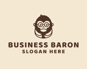 Monkey Boss Businessman logo