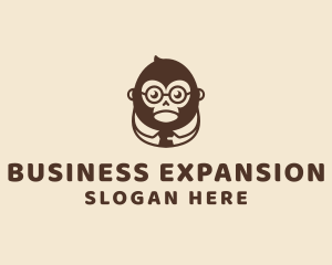 Monkey Boss Businessman logo