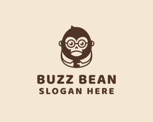 Monkey Boss Businessman logo design