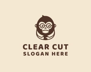 Monkey Boss Businessman logo design