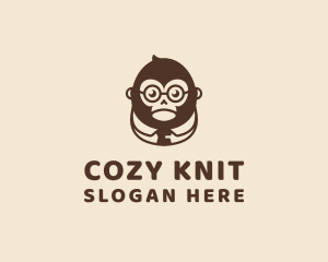 Monkey Boss Businessman logo design