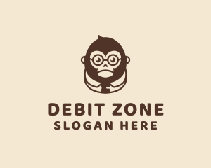 Monkey Boss Businessman logo design