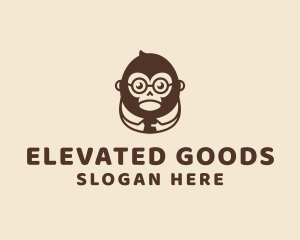 Monkey Boss Businessman logo design