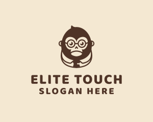 Monkey Boss Businessman logo design