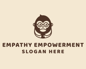 Monkey Boss Businessman logo design