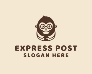 Monkey Boss Businessman logo design