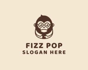 Monkey Boss Businessman logo design