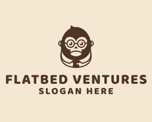 Monkey Boss Businessman logo design