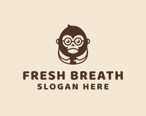 Monkey Boss Businessman logo design