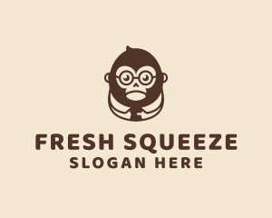 Monkey Boss Businessman logo design