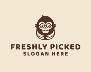 Monkey Boss Businessman logo design