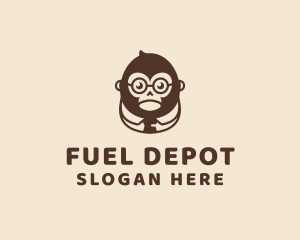 Monkey Boss Businessman logo design