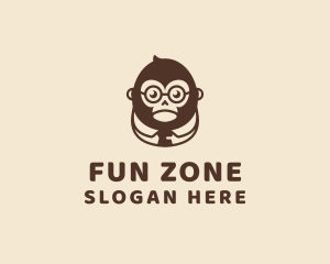 Monkey Boss Businessman logo design