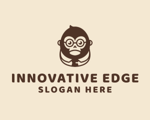 Monkey Boss Businessman logo design