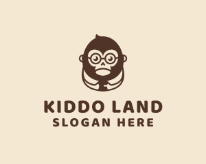 Monkey Boss Businessman logo design