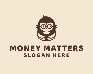 Monkey Boss Businessman logo design