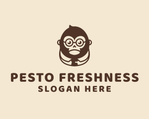 Monkey Boss Businessman logo design