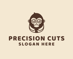 Monkey Boss Businessman logo design