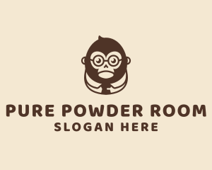 Monkey Boss Businessman logo design