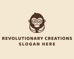 Monkey Boss Businessman logo design