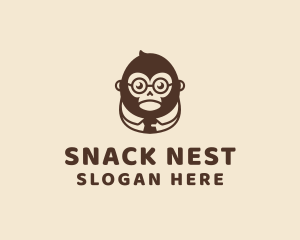 Monkey Boss Businessman logo design