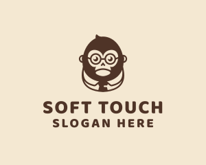 Monkey Boss Businessman logo design