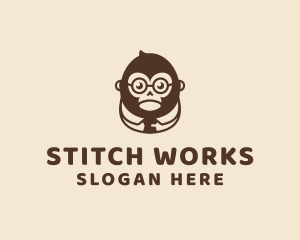 Monkey Boss Businessman logo design