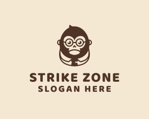 Monkey Boss Businessman logo design