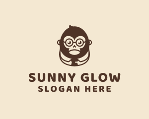 Monkey Boss Businessman logo design