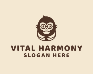 Monkey Boss Businessman logo design