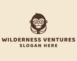 Monkey Boss Businessman logo design