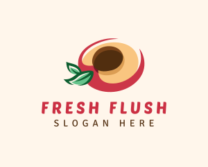 Fresh Peach Fruit logo design